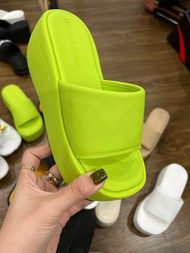 Dép Bánh Mì Nữ Dép Xuồng Quai Ngang Đế Cao 5p Dễ Thương Phong Cách Hàn Quốc - DBMQN