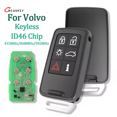 Car Fob For VOLVO XC60 XC90 S90 S60 2009-2014 ID46 KR55WK49266 KR55WK49224 433/868/902MHz Auto Remot