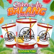 🔥READY STOCK🔥 Sticker Air Balang Transparent / Kalis Air - Aesthetic / Simple / Stylo / Tahan Lasak 