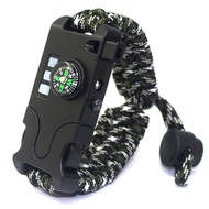 Outdoor Survival SOS Tool Tactical Bracelet Compass Adjustable Bracelet Multifunctional Emergency Br