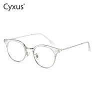 Cyxusสี่เหลี่ยมผืนผ้าแว่นกันแสงสีฟ้าสำหรับผู้หญิงย้อนยุคคิ้วแว่นสายตาการออกแบบ TR กรอบแว่นคอมพิวเตอร