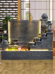 定制石材水幕墻流水屏風魚缸造景觀庭院玄關公司酒店