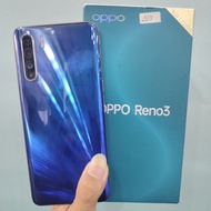 HP OPPO RENO3 8/128 PUTIH LANGIT SECOND BERGARANSI FULLSET BAGUS MURAH