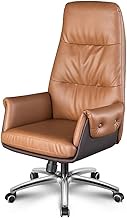 Office Chair Desk Chair Ergonomic Computer Gaming Chair Executive Office Chairs Comfortable Cowhide Recliner Boss Chair (Color : Brown) interesting