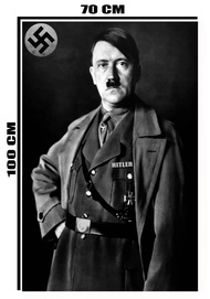 Poster Jumbo bahan albatros motif tokoh perang dunia Hitler Uk 70 x 100 cm