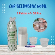 Starfruit Agar Cup 60ml Contents 50 Pcs l Clear Plastic Jelly Pudding Cup 60 ML