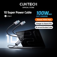 CUKTECH 100W Max 2 in 1 Type-C to Type-C+Type-C Fast Charging Cable Xiaomi 90W Max Samsung 45W iP16/