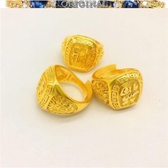 916 pure 916gold Fu Fucai large opening men's ring in stock