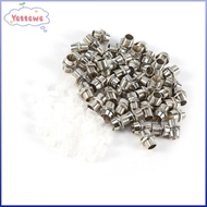 YVETTPH 50PCS LED Holder, Thread Mount 5mm Metal Seat Panel Display Holder, Durable 8mm Thread Silve