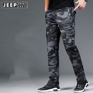 Jeep Spirit 1941 Estd Camouflage Work Pants Multi Pocket Mens Pants Loose Large Size Spring/Summer T