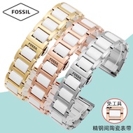 Fossil Watch Strap Fashion Stainless Steel Ceramic Women's Watch Band 12 14 16 18mm Men's Watch Band Accessories