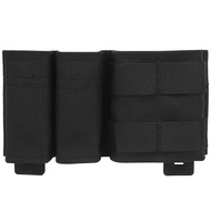 IDOGEAR Tactical Triple Magazine Pouch MOLLE Double 9MM & Single 556 Mag Holder with Hard Insert Car