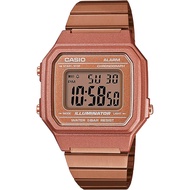 Casio Pink Gold นาฬิกาข้อมือผู้หญิง สีพิ้งค์โกลด์ สายสแตนเลส รุ่น B650WC-5A ของแท้ ประกัน CMG