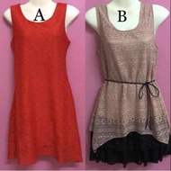 Red Lace Skirt & Light Pink Lace Skirt