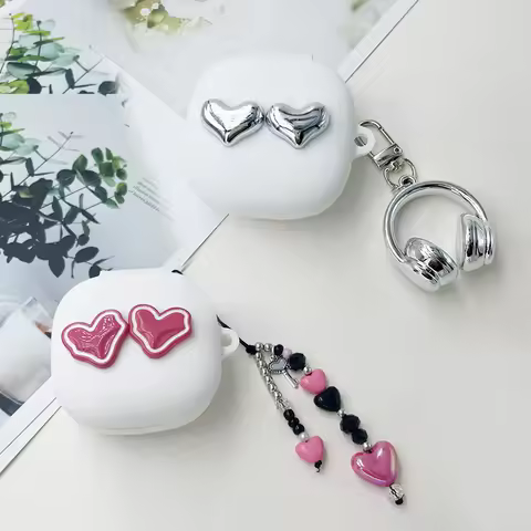 love Cover For Huawei FreeBuds Pro 5 /pro4 pro3 pro2 / Free Clip 2 Case with keychian Silicone headp