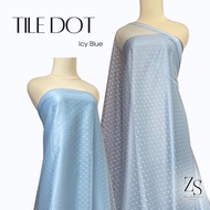 Tile Tille Tulle Dot Dotty Fabric Material Icy Blue Light Blue
