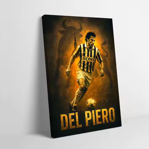 Alessandro Del Piero Soccer Art Poster Customizable Printed Canvas Painting for Pictures Wall Art Ro
