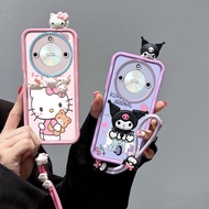 For Realme 11 Pro Plus Casing Luxury Silicone Shockproof Hand Rope For Realme 11 Pro Plus RMX3740 RM