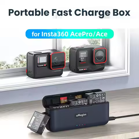 For Insta 360 Ace/Ace Pro/Ace Pro 2 Fast Battery Charger Box Fast Charging For Insta360 Ace Pro Came