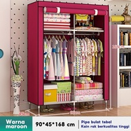 LG Lemari Pakaian Kain Dengan Resleting Lemari Pakaian Jumbo Lemari Pakaian Portable Serbaguna
