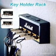 【In stock】()Key Storage Key Holder Rack Pluginz Guitar Plug Keychain Holder Jack Rack Vintage Amplifier Home Decoration Black GIZ7