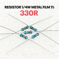 (10 PCS) RESISTOR 1/4W 1/4WATT 330R 330 OHMMF 1% ROHS