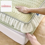 W20 Latex mattress Protector Elastic Fitted Bedsheet Cadar Tilam Bedspread Singe Queen King Mattress Cover Dust Cover