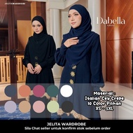 Kurung Dabella Ironless Muslimah XS - 5XL Jelita Wardrobe