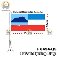 Sabah Spring Flag Bendera Spring Sabah Negeri/State Spring Flag Car Motor Spring Flag Mini Flag-F843