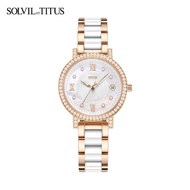 Solvil et Titus W06-03191-002 Women's Quartz Analogue Watch in White MOP Dial and Stainless Steel wi