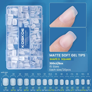 UR SUGAR 300Pcs Matte X XS Short Nail Tips Full Coverage Press on Nail Fake nails for Flat Small Nai