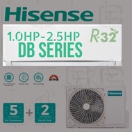 Ready Stock HISENSE Non-Inverter DB Series 1.0HP-2.5HP