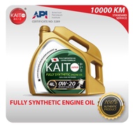 KAITO JAPAN 0W-20 PAO Fully Synthetic Engine Oil API SP/GF-6A (4L) Minyak Hitam Perodua Proton Toyot