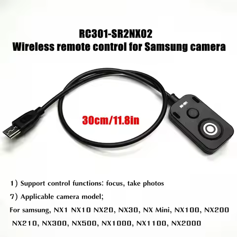 RC301-SR2NX02 for Samsung cable shutter release small remote control for NX1000 NX30 NX300 N2000 Tel