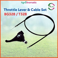 Bg328 throttle cable with throttle lever tali minyak mesin rumput tanika T328 stihl fr3000 fr3001