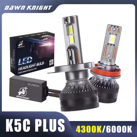 DAWN KNIGHT K5C PLUS 140W H7 H11 H4 H1 Canbus Led Bulbs 4300K LED HB3 9005 HB4 9006 K6C Led Double C