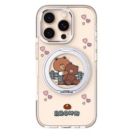 (MagSafe) เคส iPhone ของแท้100% Line Friends สำหรับ IPhone16 16เคส16pro Magsafe เคสใส15pro 15Promax 