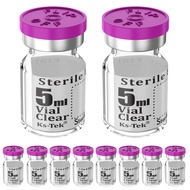 Ks-Tek Sterile Empty Vials with Self Healing Injection Portwith Flip Off Aluminum CapSterile Package
