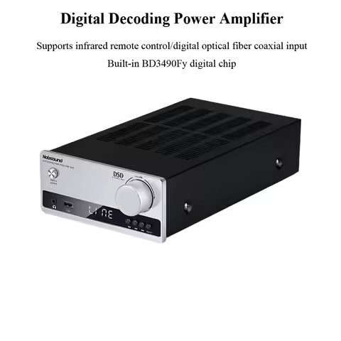 HiFi Amplifier ES9018K2M DAC DSD Lossless Decoding Digital Audio Power Amp Bass Treble Control Toroi