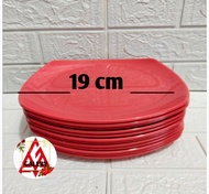 PIRING KECIL UK.19CM  1.LUSIN / 12 .PCS PIRING SEMI MELAMIN TEBAL KOTAK NO1107 DINNER 19CM PIRING SA