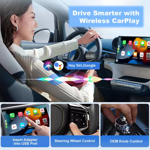 for Tesla Model Y 3 2017-2025 Juniper for BMW G20 Car Wireless Carplay Adapter Car with Wired CarPla