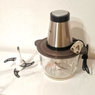 電動絞肉機 / 碎肉機 (玻璃底盤, 共2套刀片) Electric meat grinder/mincer (glass base, 2 sets of blades)