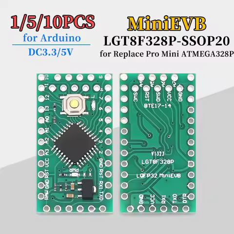 1/5/10pcs DC3.3V/5V MiniEVB LGT8F328P-SSOP20 Arduino Development Board for Replace Pro Mini ATMEGA32