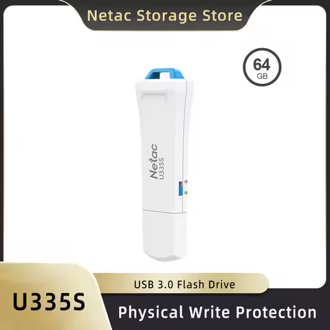 Netac USB 3.0 Flash Drive 64GB pen drive with Physical Write Protection Memory usb Stick U335S U-Dis