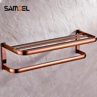 Wall Mount Luxury Rose Gold Brass Bathroom Bath Hardware Large Towel Bar Rail Rack Holder Bathroom Fitting Accessory Zoyo