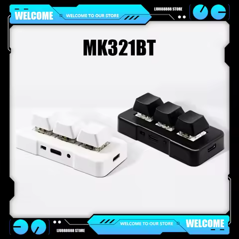 MK321BT USB+BT Dual-mode Keyboard Bluetooth Wireless Switch 3-key Mini Customized Keyboard for Offic