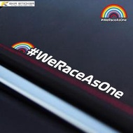 【促銷】彩虹F1安全汽車內飾裝飾貼紙車窗尾翼改裝車貼汽車電動車反光貼花