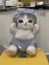 Mofusand 大景品公仔 睡衣系列藍色兔仔 鯊魚貓