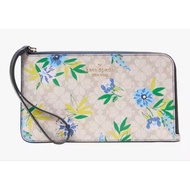 Kate Spade Lucy Spade Flower Festival Floral Toss Medium L-Zip Wristlet/Kate Spade Wristlet/Wristlet