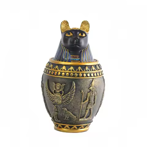 Pet Urn Pet Dog Cat Birds Ashes Urn Egypt Pharaoh Mythical Decoration Sacrifice Urn Keepsake Columba